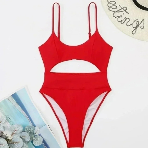 New with tags womens Scoop neck lace back  bathing suit. Size Medium - Picture 1 of 9